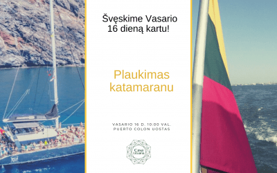 Plaukimas katamaranu Vasario 16-osios proga