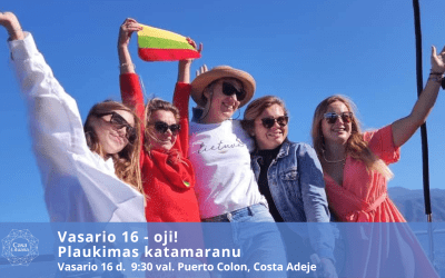 Vasario 16-oji! Plaukimas katamaranu