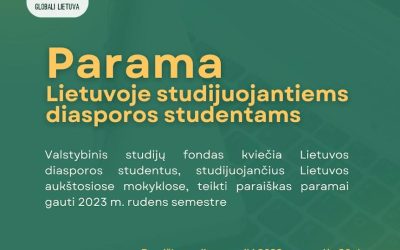 Parama Lietuvoje studijuojantiems diasporos studentams