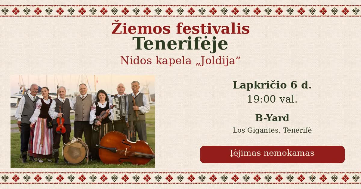 Žiemos festivalis Tenerifėje. Nidos kapela „Joldija“ karjera